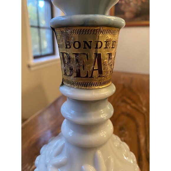 Vintage Jim Beam Ceramic Decanter Bonded Beam 100 Proof 4/5 Quart - Picture 3 of 12